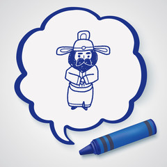 Chinese man doodle