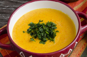 Carrot cream soup
