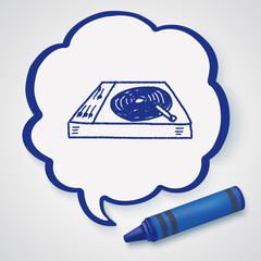 DJ disk doodle drawing