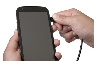 smartphone charging isolated