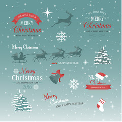 Christmas and new year set 