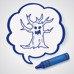tree monster doodle