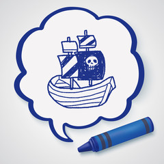 pirate ship doodle