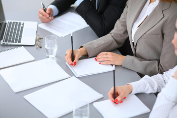 Group of business people working together in office