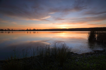 Fototapeta na wymiar Sunset Duralia Lake Penrith