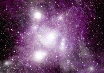 Stars, dust and gas nebula 