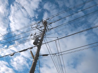 青空と電線