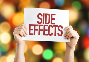 Side Effects placard with bokeh background