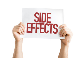 Side Effects placard isolated on white