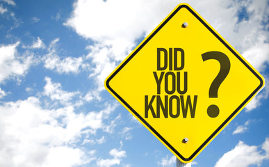 Did You Know? sign with sky background
