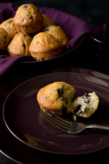 Homemade muffins with blueberries