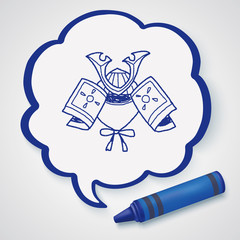samurai helmet doodle