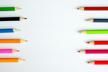 Colorful Pencils with blank space