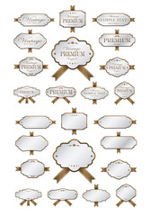 Luxury brow labels and blank labels template