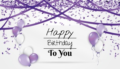 birthday card with balloons