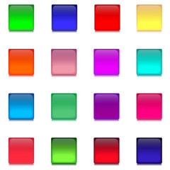 Set with Multicolored Square Glass Buttons