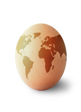 World Map Egg