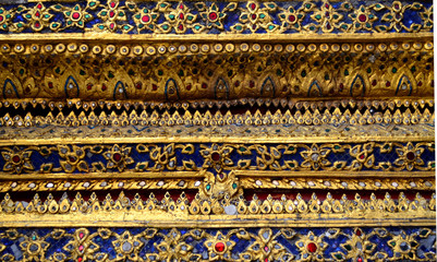 Thai wall temple decoration