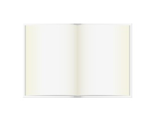 open book with blank pages