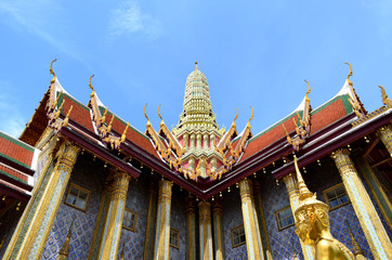 Angle view of Thai temple