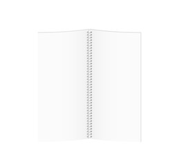 white blank spiral paper book