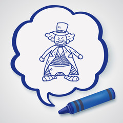 clown doodle drawing