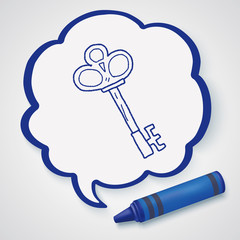 old key doodle