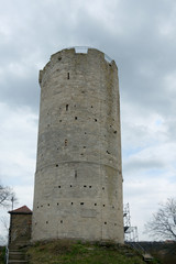 Naklejka premium Western tower of Zaaleck fortress, Germany
