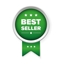 Best seller green button vector