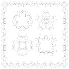 calligraphic patterns for your creativity, vector illustration