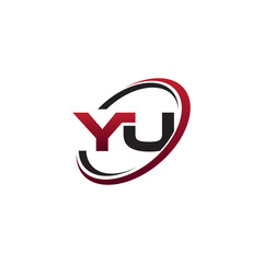 Modern Initial Logo Cirlce YU