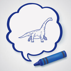 Brontosaurus dinosaur doodle