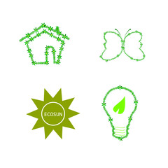 eco icon green vector
