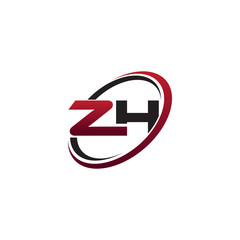 Modern Initial Logo Circle ZH