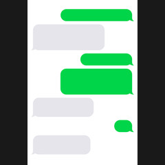 Smartphone SMS Chat Bubbles. Vector