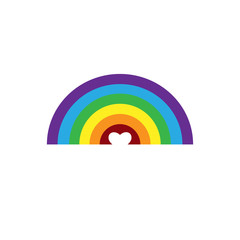 Obraz premium Rainbow colored flat vector icon