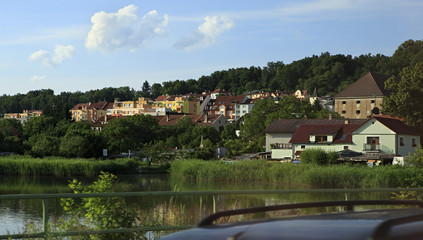 Fototapeta na wymiar Beautiful summer landscape of suburb Prague.