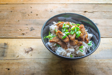 rice with pork fried