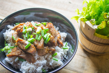 rice with pork fried