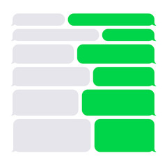 Fototapeta premium Smartphone SMS Chat Bubbles Constructor Set. Vector