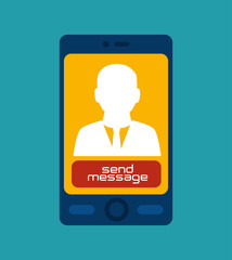 Social media design with multimedia icons