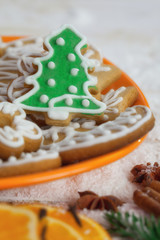 Christmas tree gingerbread cookies  