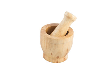 Wood mortar isolated