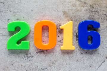 2016 colorful plastic number