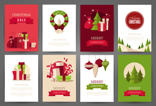 Christmas backgrounds set