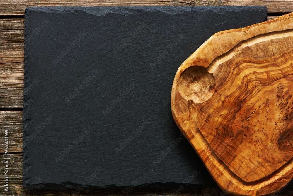 Wall mural Olive wood cutting board