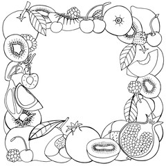 frame of fruit