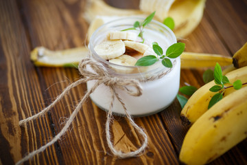 sweet banana yogurt