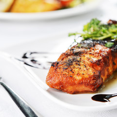 roasted fish and  rice