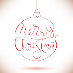 congratulation in christmas ball